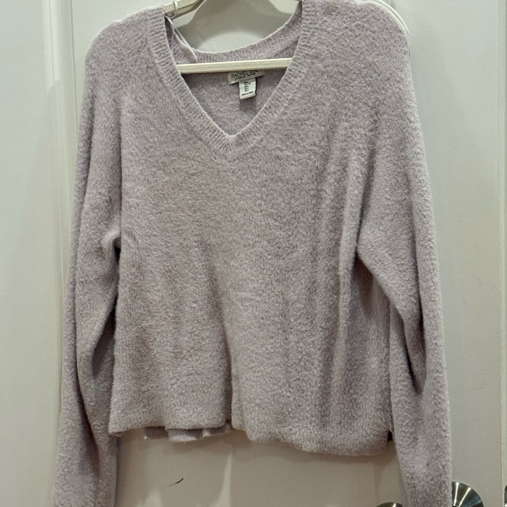 Rachel Zoe Purple V-Neck Sweater